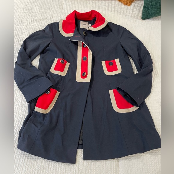 ASOS Jackets & Blazers - ASOS Women’s lightweight blue red jacket size US 8 UK 12